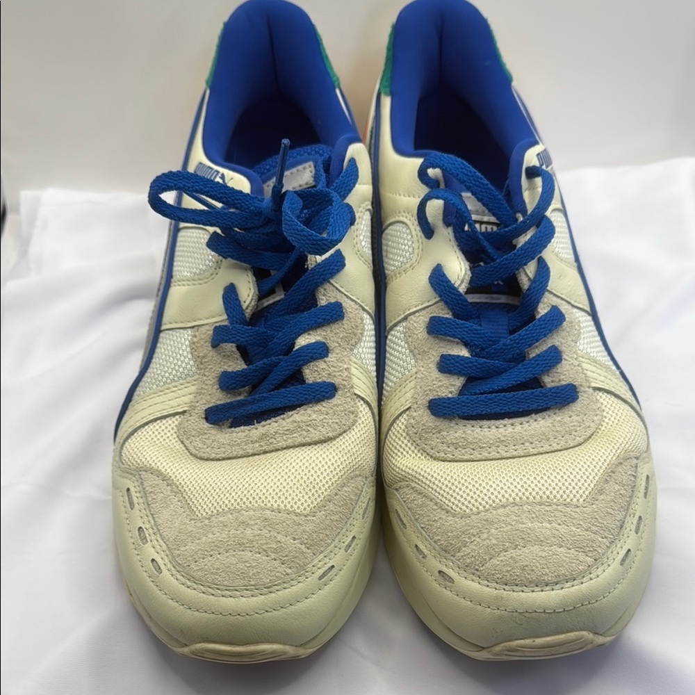 Blue and Cream Sneakers